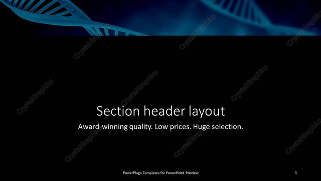 Section Header presentation slide layout