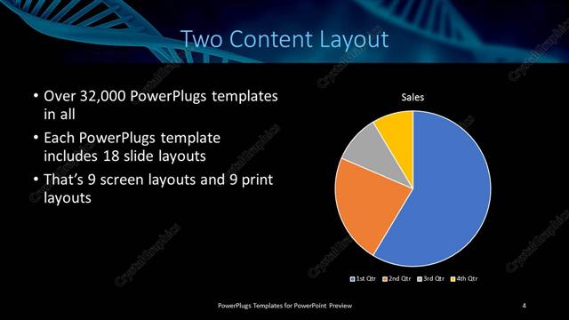 Two Content presentation slide layout