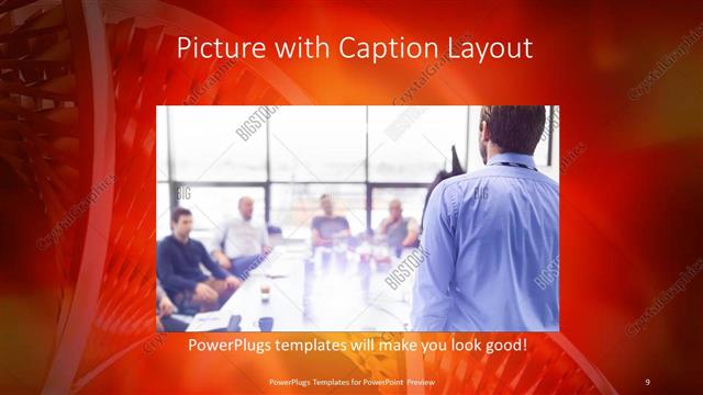 Picture with Caption presentation slide layout
