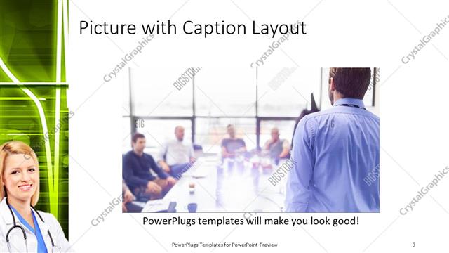 Picture with Caption presentation slide layout
