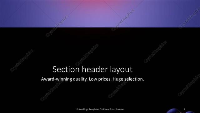 Section Header presentation slide layout