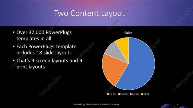 Two Content presentation slide layout
