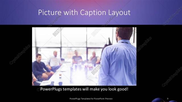 Picture with Caption presentation slide layout