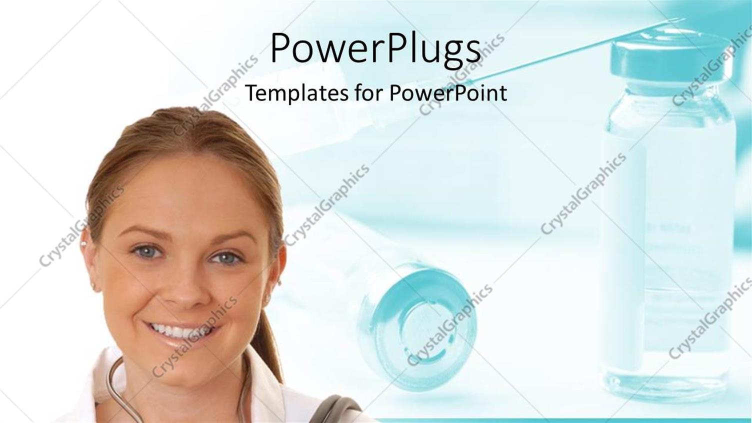 Featuring a Doctor with  Blue and White Background