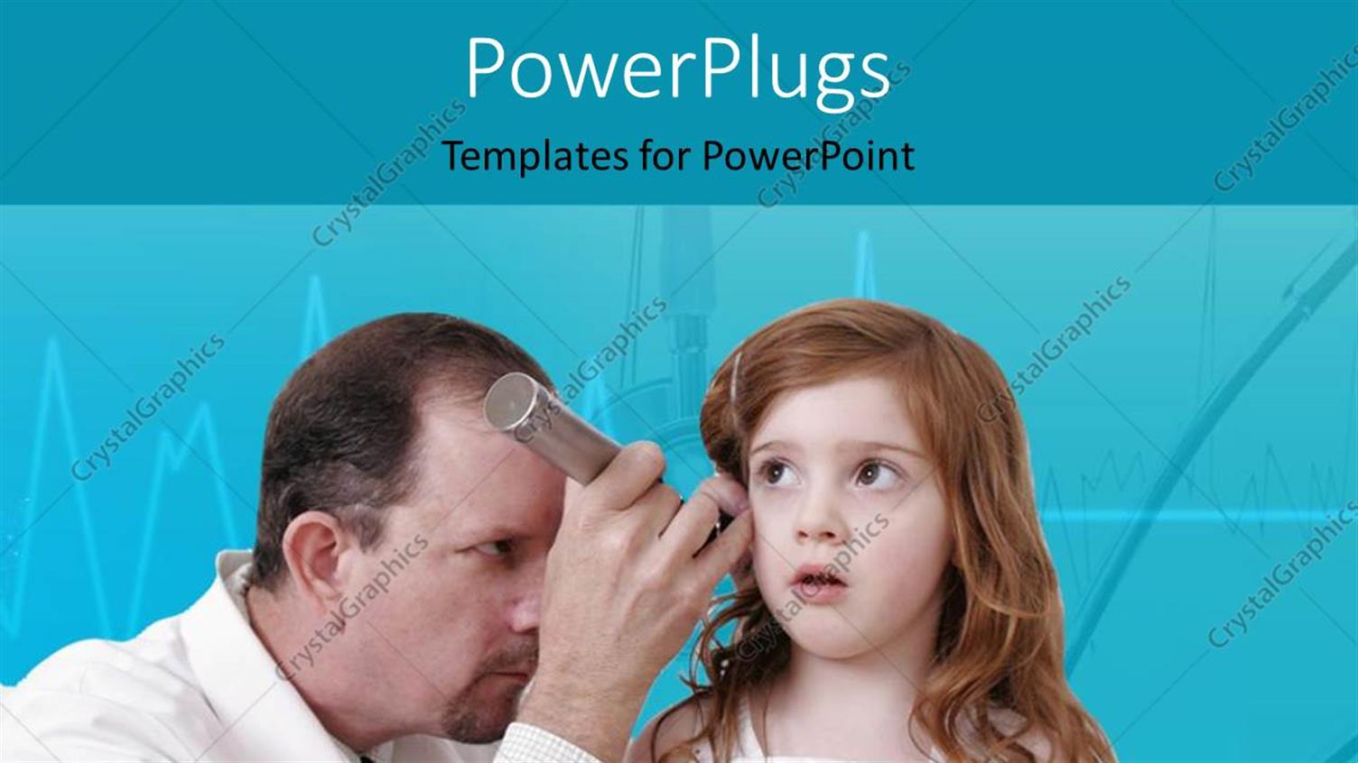 Featuring Doctor Examining Ear of Young Girl with Medical Equipment