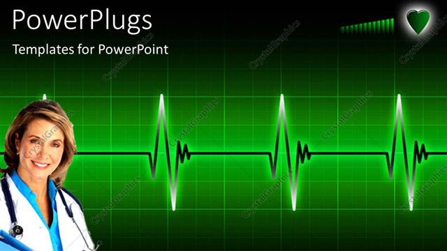  Presentation with heartbeat - A doctor with a heartbeat line in the background