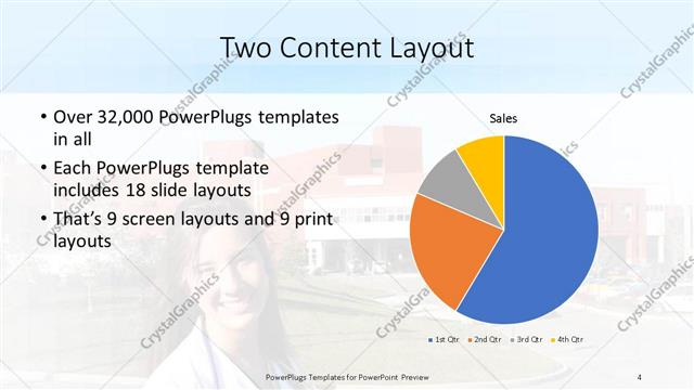 Two Content presentation slide layout