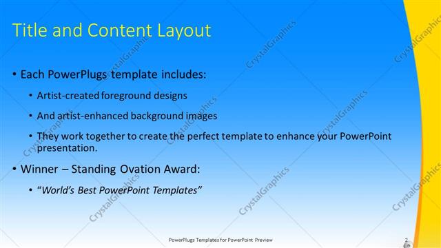 Title and Content presentation slide layout