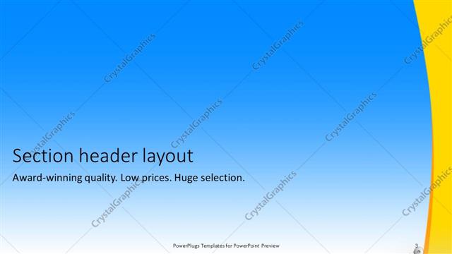Section Header presentation slide layout