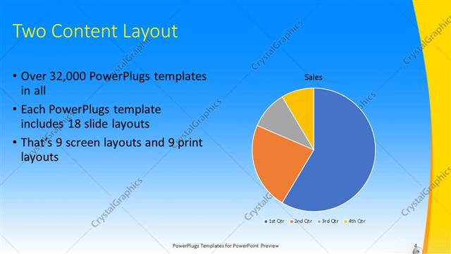 Two Content presentation slide layout