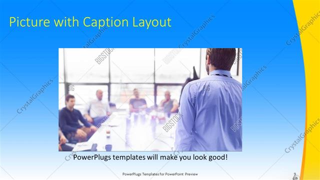 Picture with Caption presentation slide layout