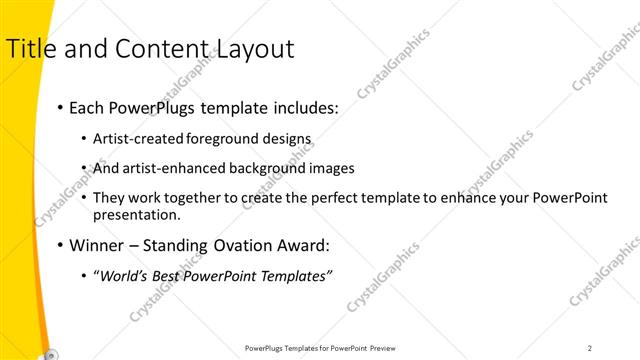 Title and Content presentation slide layout