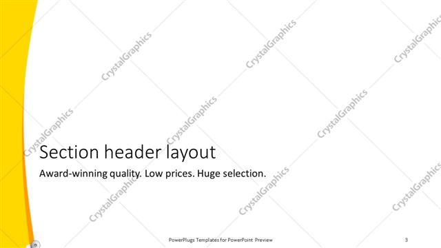 Section Header presentation slide layout