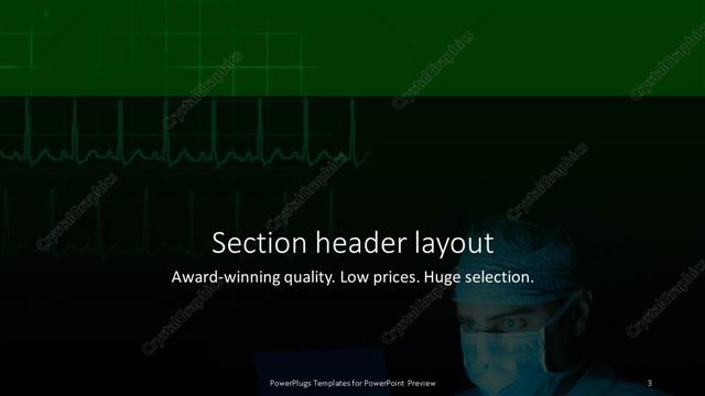 Section Header presentation slide layout