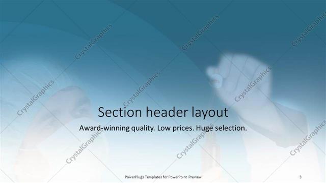 Section Header presentation slide layout