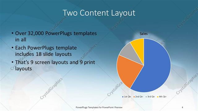 Two Content presentation slide layout