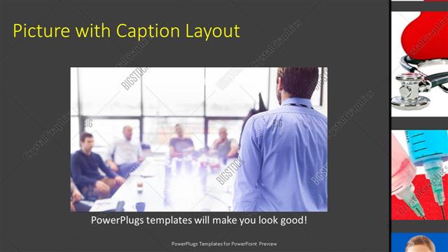 Picture with Caption presentation slide layout