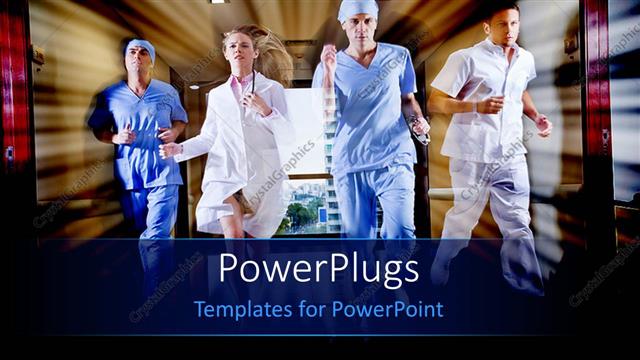  Presentation with nurse running - Doctor and nurse running in hallway of hospital