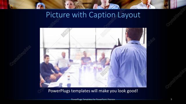 Picture with Caption presentation slide layout