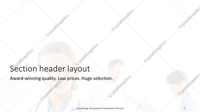 Section Header presentation slide layout