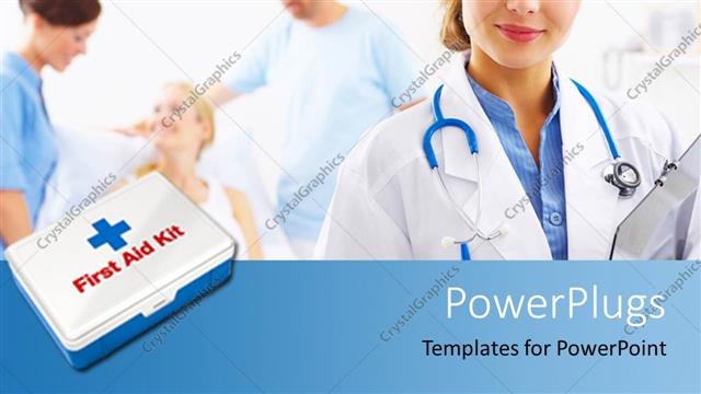  Presentation with aid - A doctor with a patient in the background