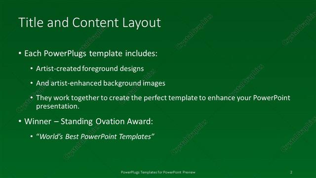 Title and Content presentation slide layout