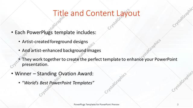 Title and Content presentation slide layout