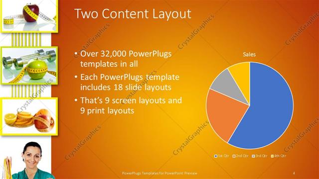 Two Content presentation slide layout