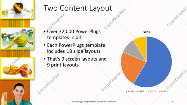 Two Content presentation slide layout