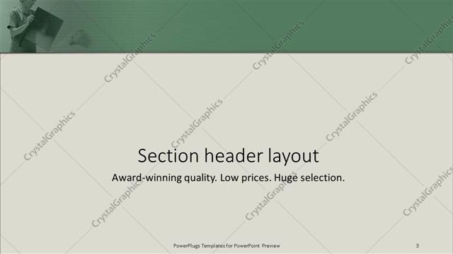 Section Header presentation slide layout