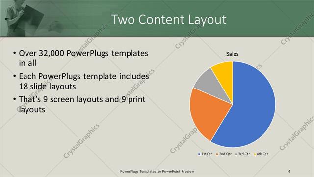 Two Content presentation slide layout