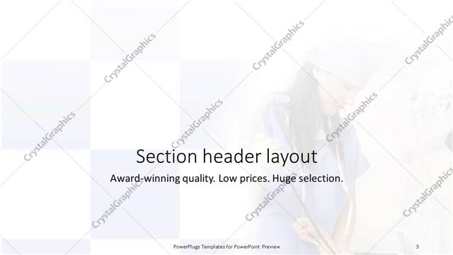 Section Header presentation slide layout