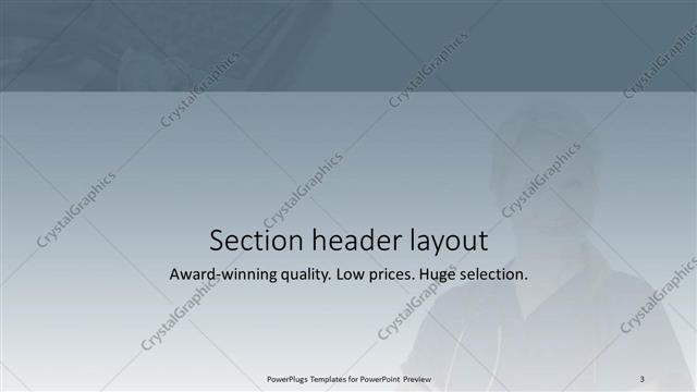 Section Header presentation slide layout