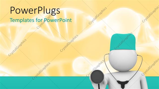  Presentation with dna structure - Doctor with stethoscope and DNA structure in background