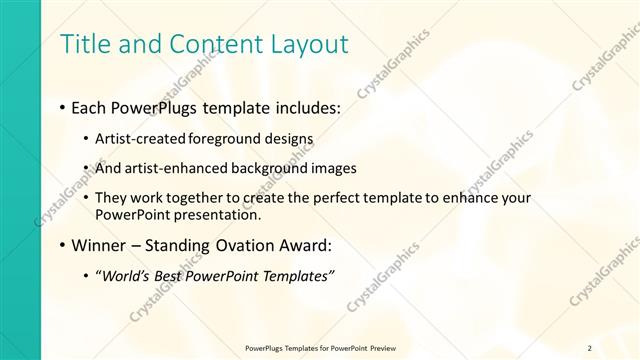 Title and Content presentation slide layout