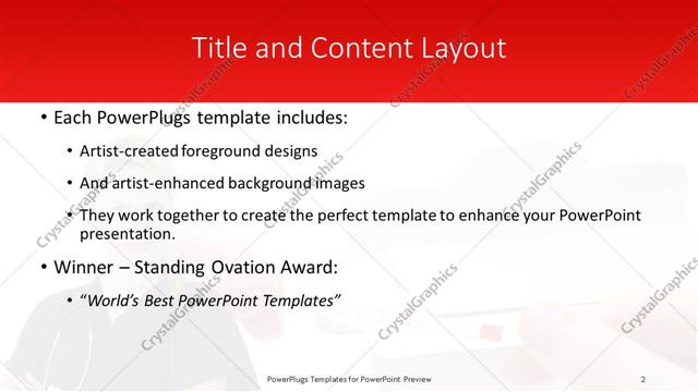 Title and Content presentation slide layout