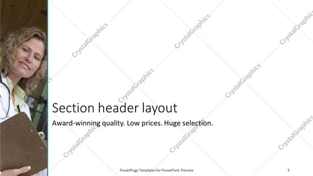 Section Header presentation slide layout