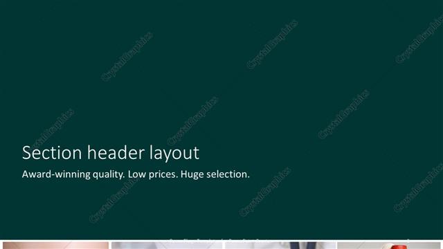 Section Header presentation slide layout