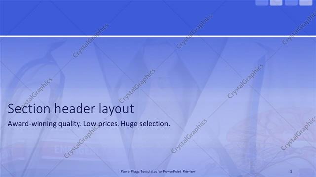 Section Header presentation slide layout