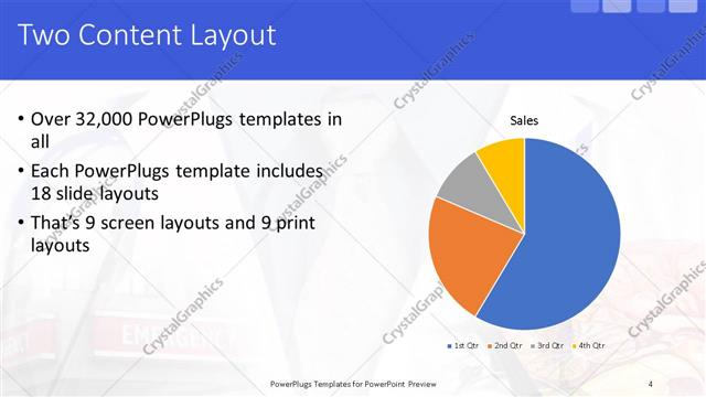 Two Content presentation slide layout