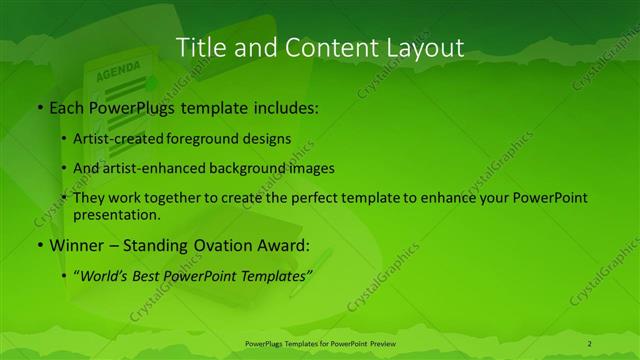 Title and Content presentation slide layout