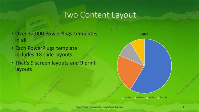 Two Content presentation slide layout