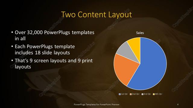 Two Content presentation slide layout