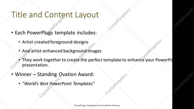 Title and Content presentation slide layout