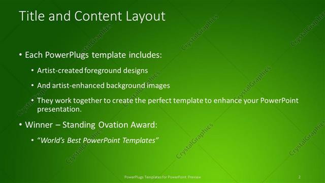 Title and Content presentation slide layout