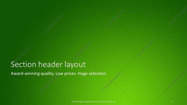 Section Header presentation slide layout