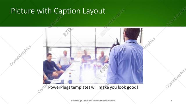 Picture with Caption presentation slide layout