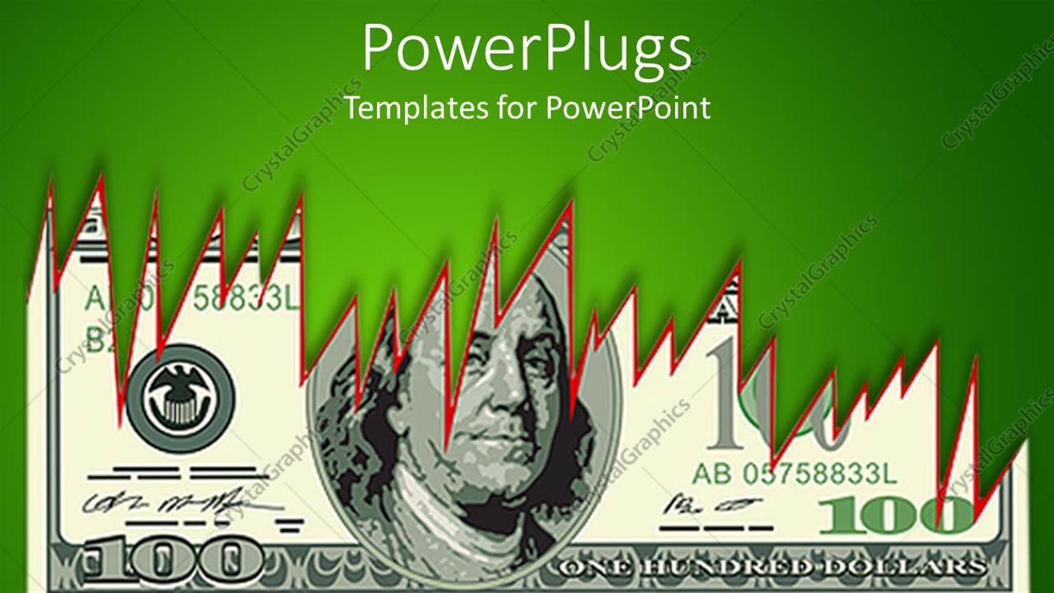 Featuring Dollar Bill with Jagged Edges on a Green Background