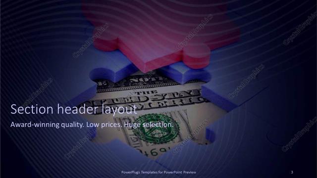 Section Header presentation slide layout