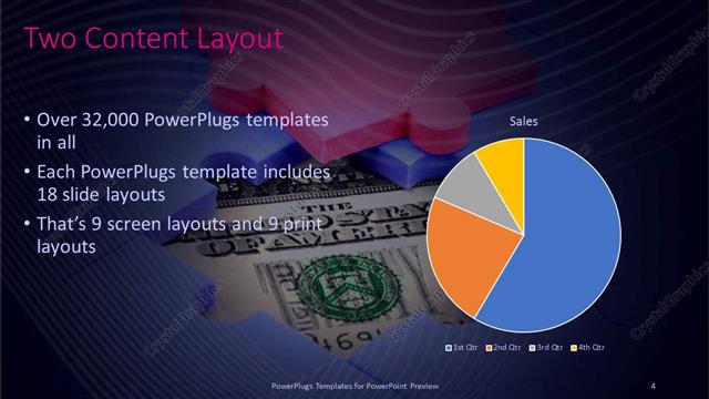 Two Content presentation slide layout